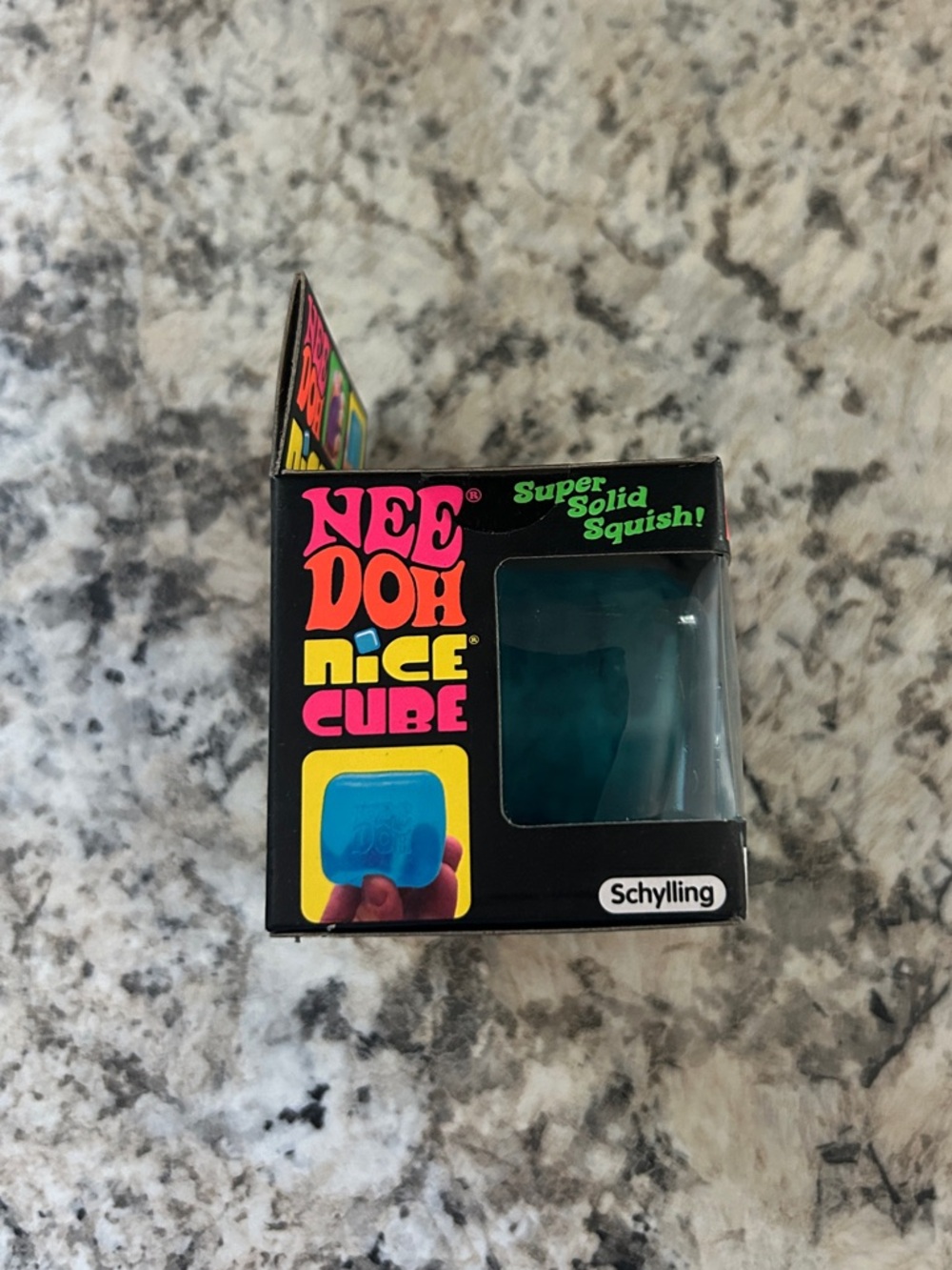 NeeDoh Nice Cube Blue Squishy Toy - Picture 6 of 7